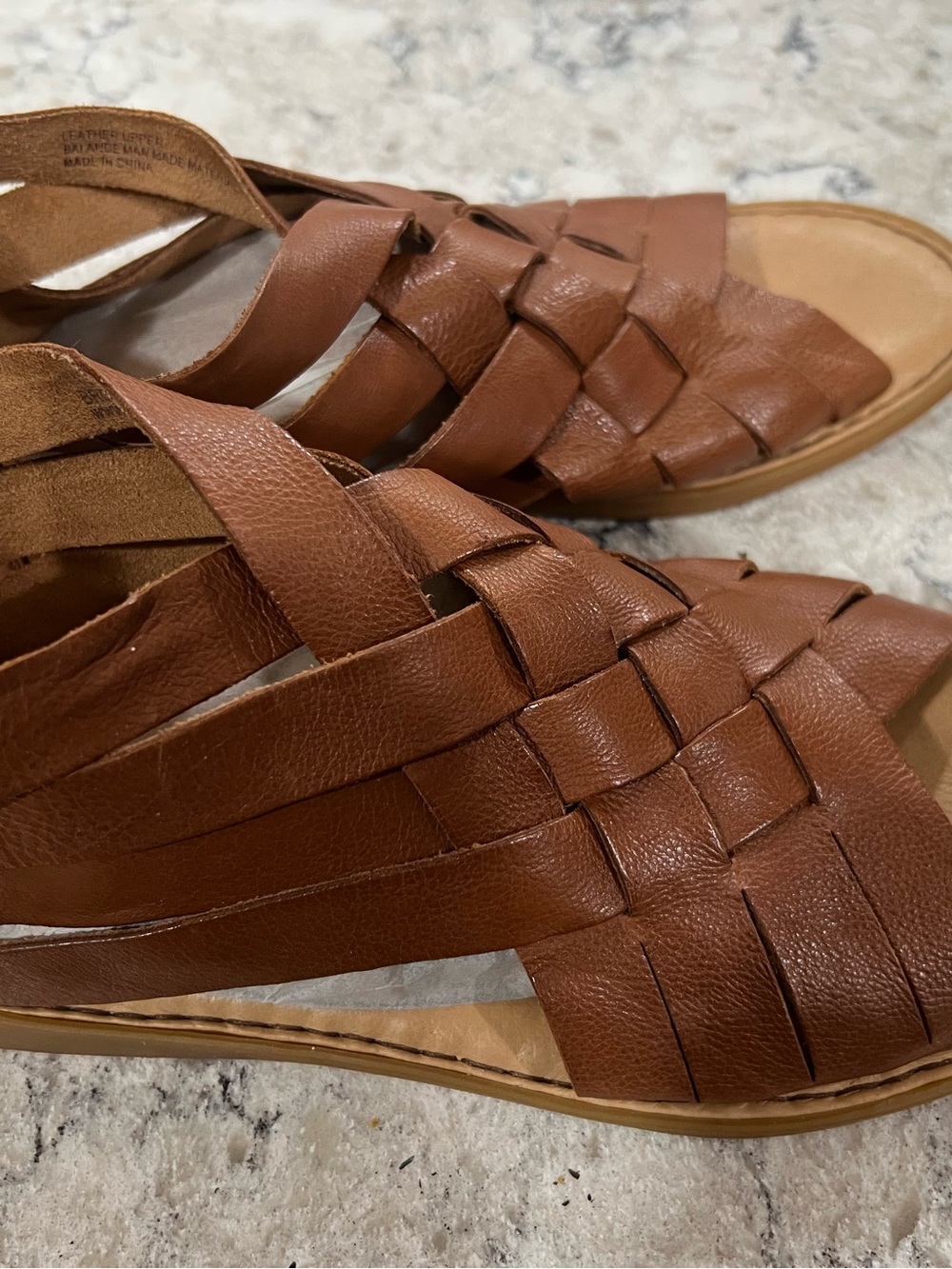 Born Iwa Women's Brown Woven Leather Sandals